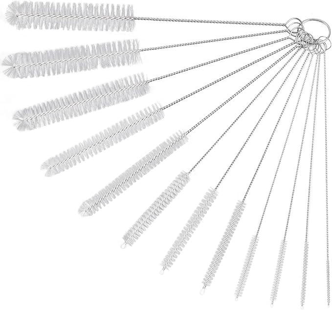 Straw Cleaner Brushes Sets, 12 Pieces 8.2 Inch Botthle Cleaning Brush and Nylon by Ixiaoyoo