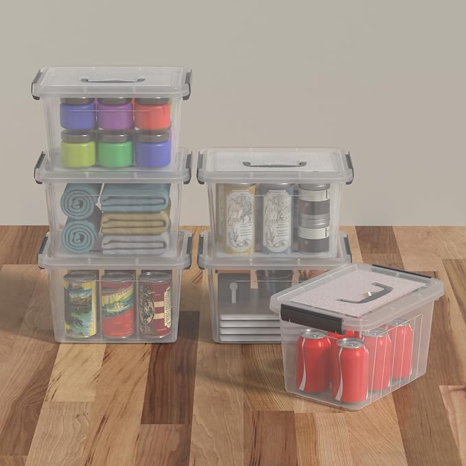 6 Quart Small Clear Plastic Storage Bins - Image 5