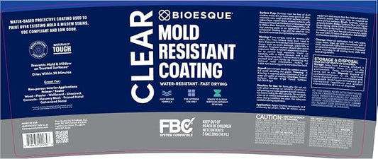 Bioesque Mold Resistant Coating, Water-Resistant, Stain-Blocking, Fast-Drying - Image 2