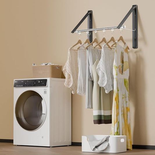 Clothes Drying Rack Retractable, Wall Mounted Clothes Hanger Rack - Image 2