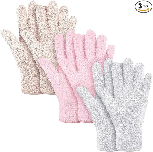 Patelai 3 Pairs Microfiber Plant Dusting Gloves Leaf Cleaning Gloves by Patelai