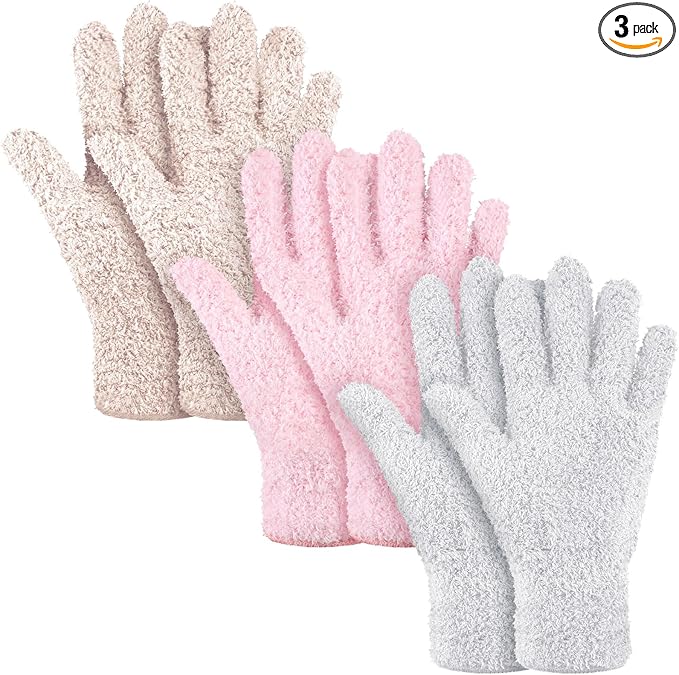 Patelai 3 Pairs Microfiber Plant Dusting Gloves Leaf Cleaning Gloves by Patelai