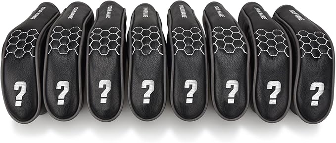 mytag 8PCS Golf Hybrid Iron Covers Set, Knit Hybrid Head Covers, Fits Cobra T by MytagGolf