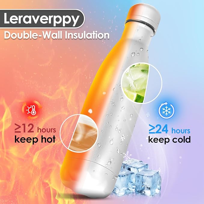 17oz Cola-Bottle Shaped Stainless Steel Leak-proof Water Bottle, Double Wall - Image 4