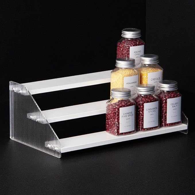 nianfeng Tiered Spice Rack, 3-Tier Spice Pantry Kitchen Cabinet Organizer by nianfeng