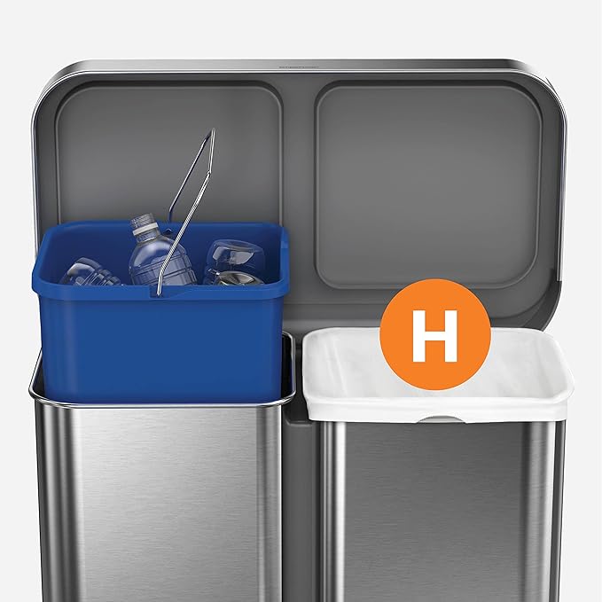 simplehuman Code H 60 Count, Dispenser Pack Custom Fit Liners, Drawstring Trash - Image 4