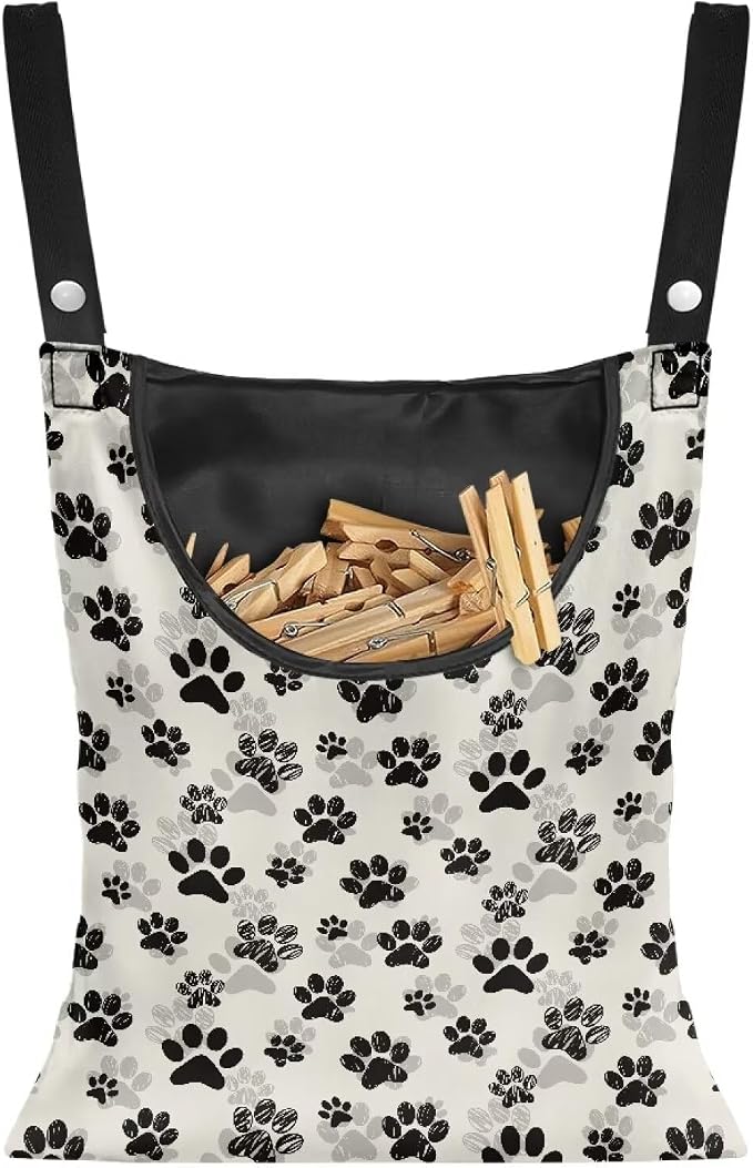 Dog Paw Print Clothespin Bag by CREAMIC