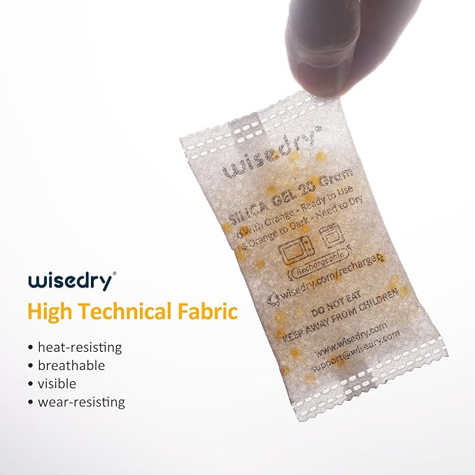wisedry 20 Gram Rechargeable Silica Gel Packets Microwave Fast Reactivate in - Image 2