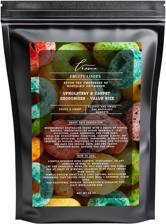 Fruity Loops Carpet Freshener Powder Refill 36 oz | Powerful Odor Eliminator by Lapew