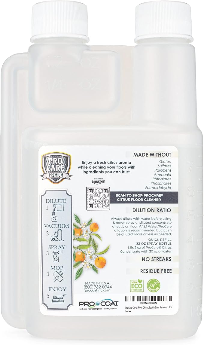 ProCare Citrus Floor Cleaner Concentrate | Vinyl, Stone & Laminate Floor Cleaner - Image 8