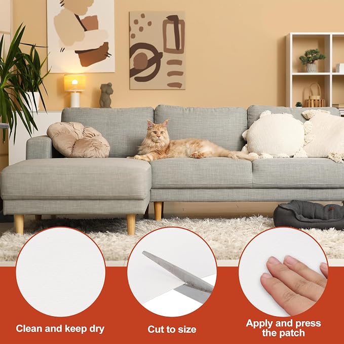 PATIKIL Leather Patches Tape for Furniture, 6.3 x 61 Inch Self Adhesive Vinyl - Image 3