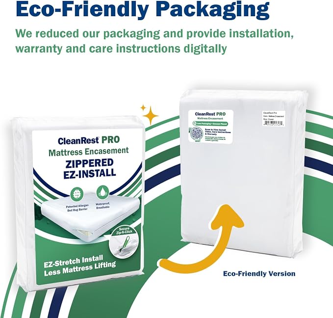 CleanRest Pro Mattress Protector Encasement, MicroPlush Fabric, Ultimate Sleep - Image 9