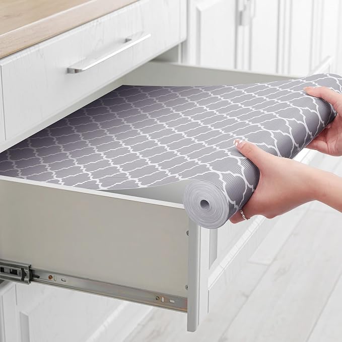 Glotoch Shelf Liners for Kitchen Cabinets 17.5x360 Inch Non Adhesive Drawer by GlotochExpress