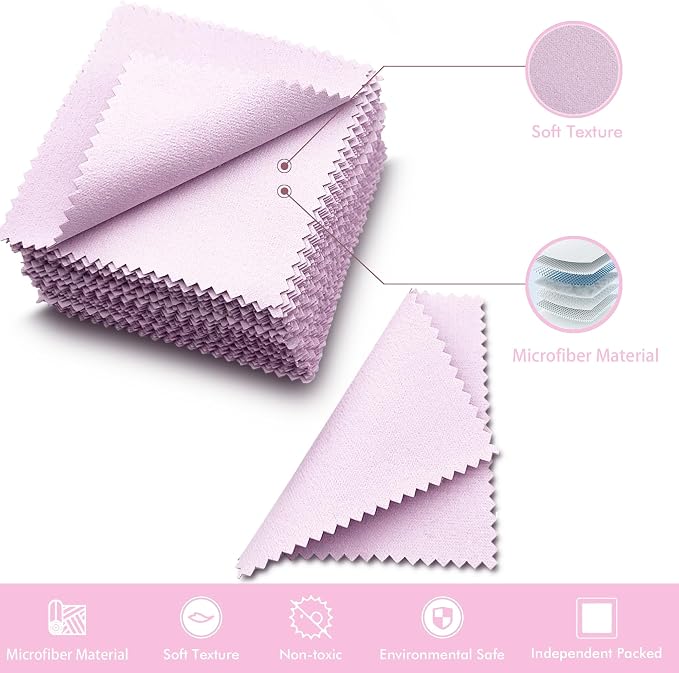 XIAOXINGYUN 120PCS Jewelry Cleaning Cloth Jewelry Polishing Cloths Individually - Image 3