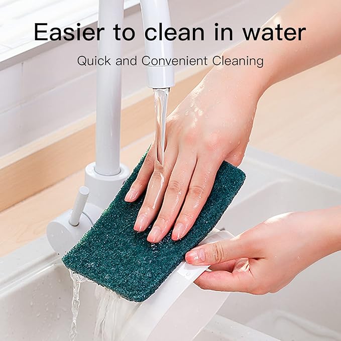Heavy Duty Scour Pads Sponge Dish Scrubber Non-Scratch Green Reusable Household - Image 6