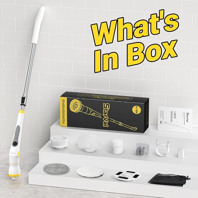 Electric Spin Scrubber, Cordless Cleaning Brush - Image 7