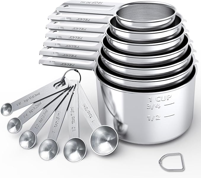TILUCK Stainless Steel Measuring Spoons Set, Coffee Scoop Spoon, Kitchen Gadgets by TILUCKBringsGoodLuck