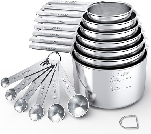 TILUCK Stainless Steel Measuring Spoons Set, Coffee Scoop Spoon, Kitchen Gadgets by TILUCKBringsGoodLuck