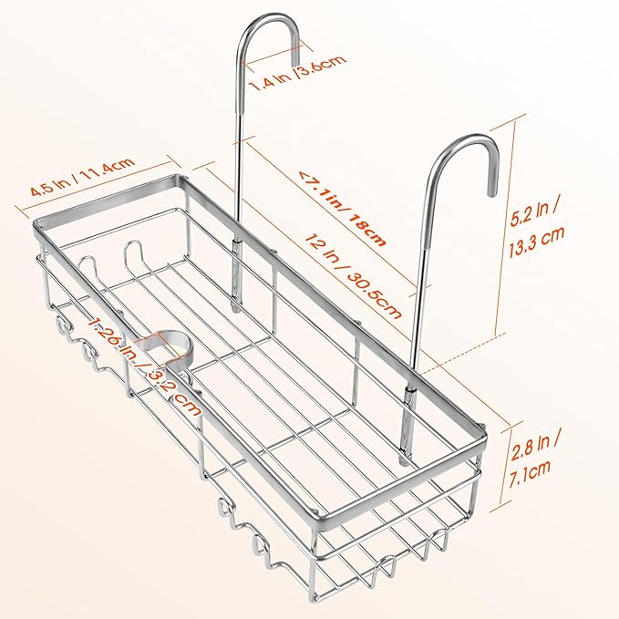DELLAN Hanging Shower Caddy, Shower Rack - Image 6