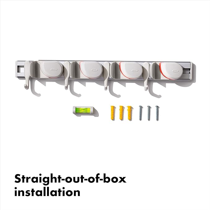 OXO Good Grips Wall-Mounted Mop and Broom Organizer - Image 6