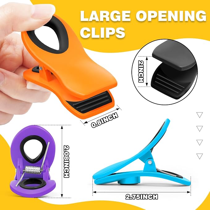 10 Pack Magnetic Chip Clips, Chip Clips Bag Clips, Magnetic Clip - Image 3