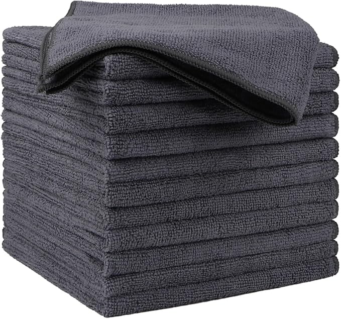 HOMEXCEL Microfiber Cleaning Cloths 12 Pack, Premium 16 x 16 inch Microfiber by HOMEXCEL