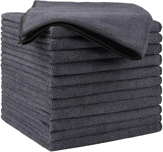 HOMEXCEL Microfiber Cleaning Cloths 12 Pack, Premium 16 x 16 inch Microfiber by HOMEXCEL
