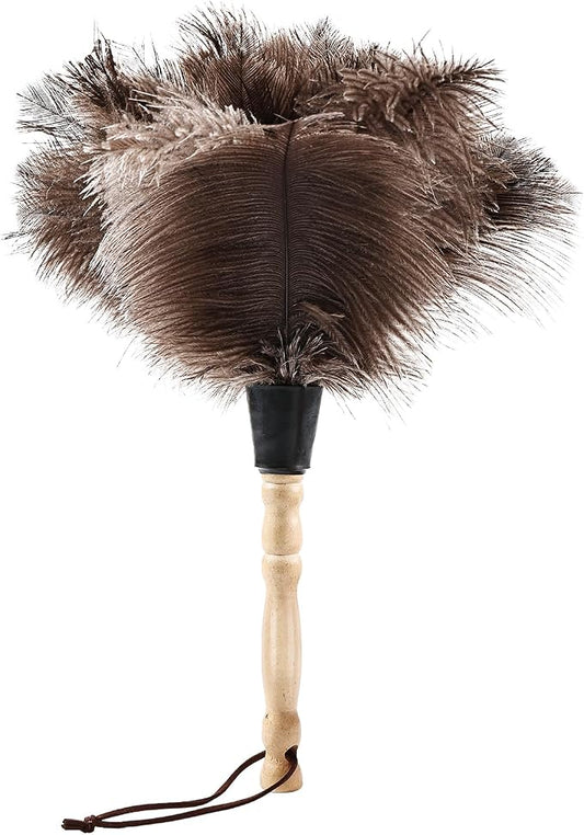 Ostrich Feather Duster 14" Natural Handheld Reusable Feathers Dusters by FeelFunFeather