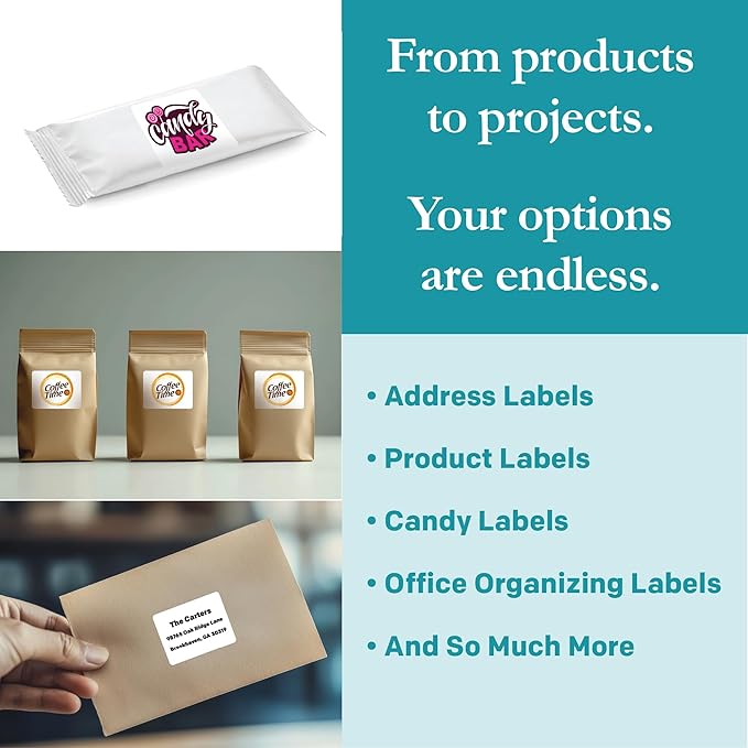 Premium Label Supply White Sticker Labels – 2.625" x 2" – Laser/Inkjet - Image 2