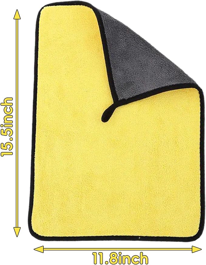 Premium Dual-Sided Microfiber Car Cleaning Towel – 15.5" x 11.8" Scratch-Free - Image 3