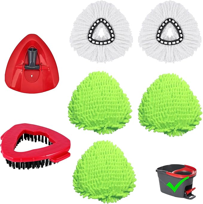 7 Pack Mop Replacement Heads for O-Ceda Mop Replace Head EasyWring Spin Mop by Unknown