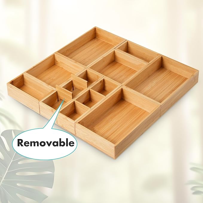 Fabsome Drawer Organizer, Small Wooden Container Tray - Image 9