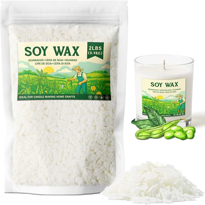 NORVENCE Soy Wax for Candle Making, Natural Soy Wax Flakes 2lb, Premium Candle by Unknown