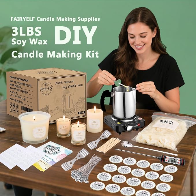 Soy Wax Candle Making Kit Supplies - Image 7