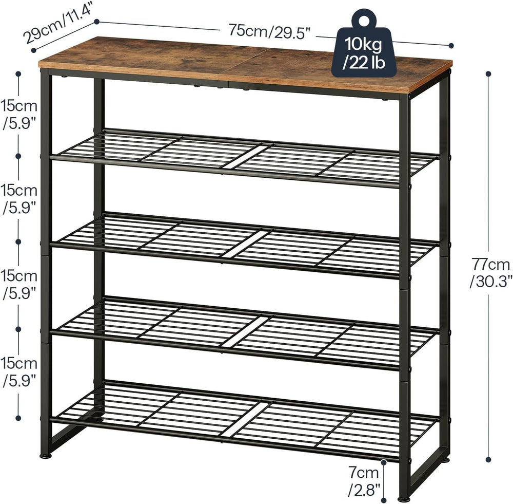 HOOBRO Shoe Rack, 5-Tier Narrow Shoe Organizer for Entryway, Holds 16-20 Pair...