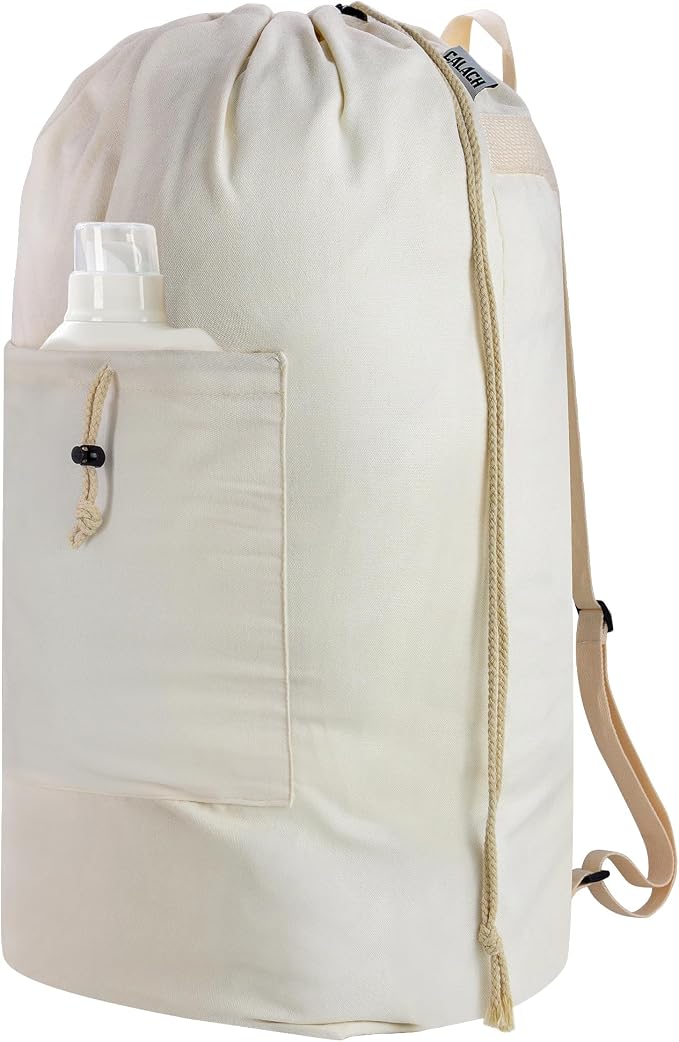 Laundry Bag Backpack, Canvas Laundry Bag by CALACH