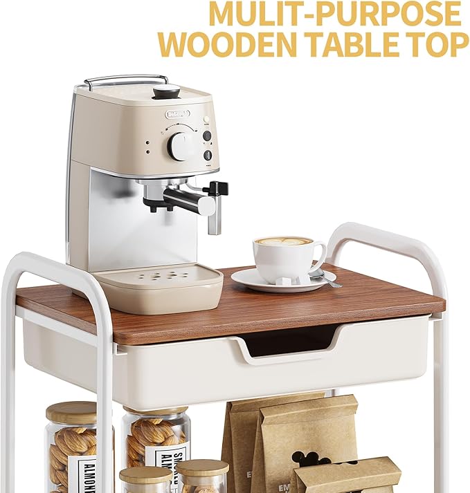 TOOLF 3-Tier Metal Utility Rolling Cart - Image 4