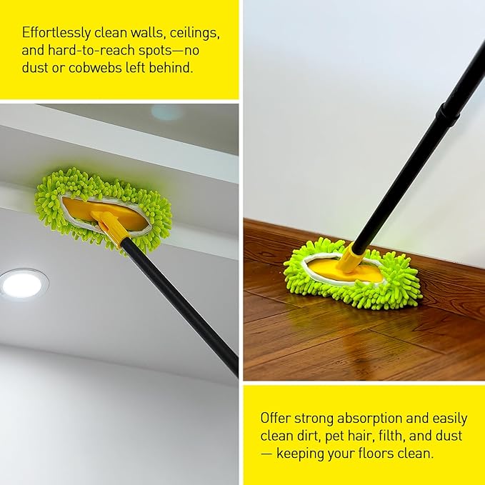 Grout Brush with Long Handle, Rotation Tile Grout Cleaning Tool, Wall Cleaner - Image 3