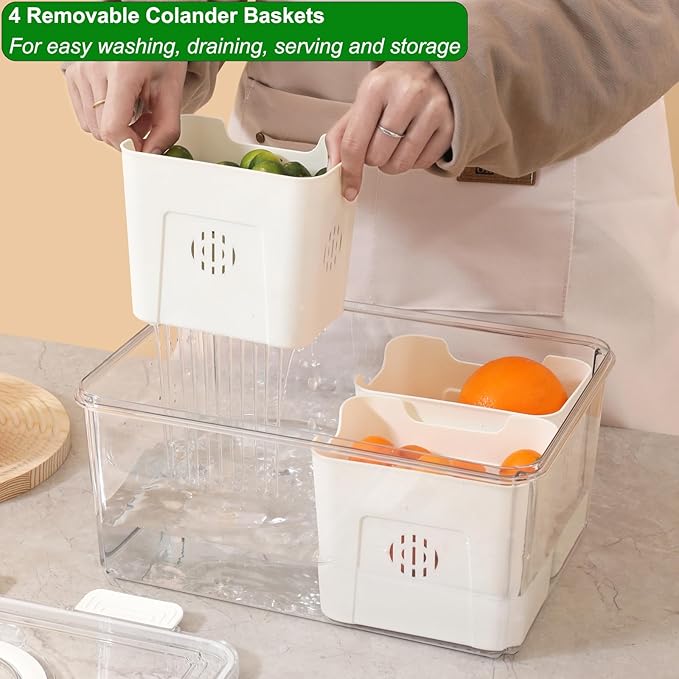 Taiuloo Airtight Fruit Storage Containers - Image 4
