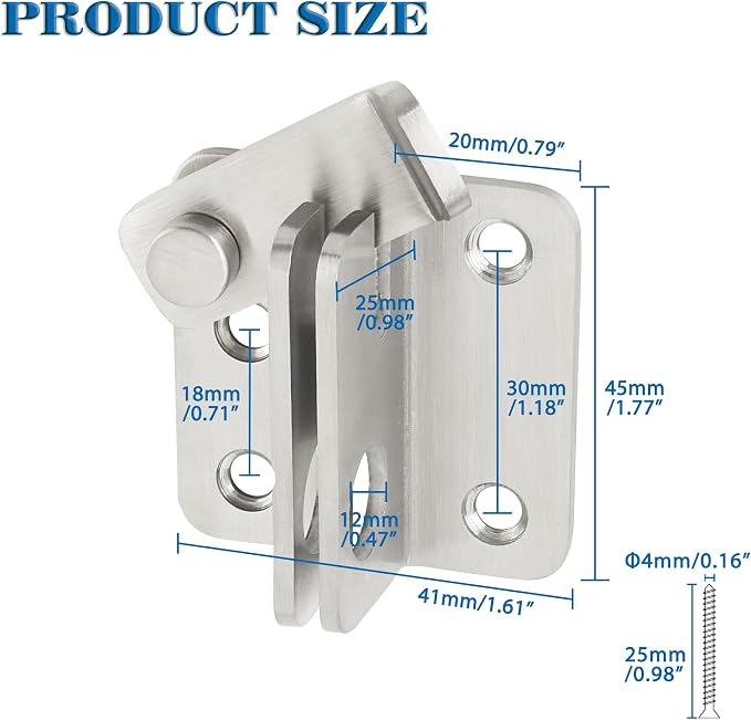Alise Flip Latch, Gate Latches Slide Bolt Latch Safety Door Lock Catch - Image 2