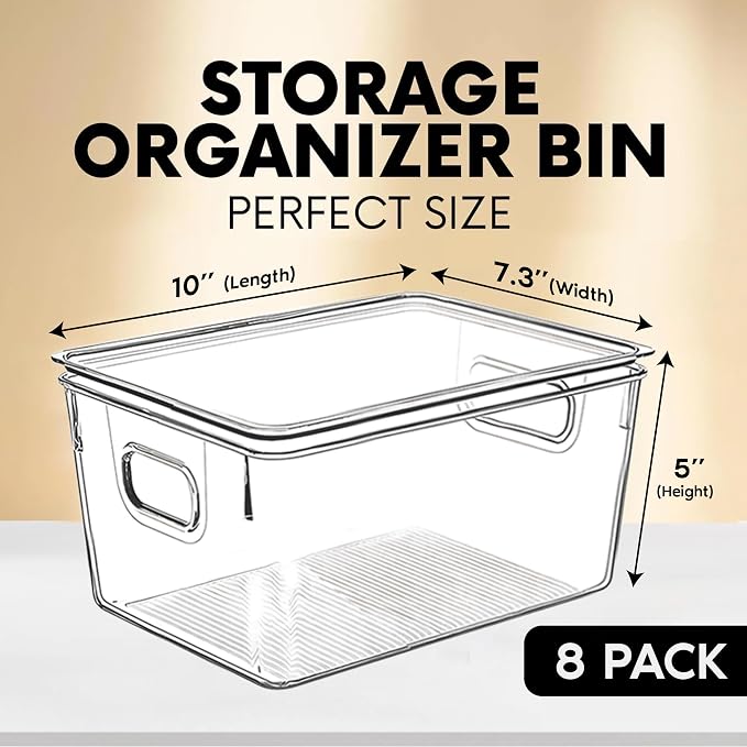 Clear Plastic Storage Bins - Image 2