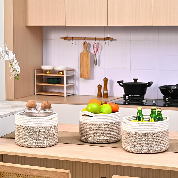 Small Storage Baskets for Organizing, Organizer Baskets for Shelves, Small - Image 4