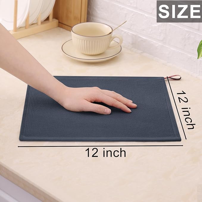 Homaxy 100% Cotton Waffle Weave Dish Cloths - Image 6