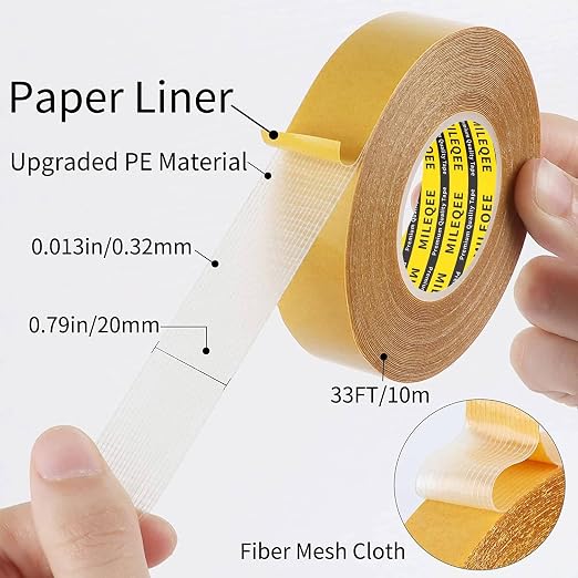 2Pack Double Sided Tape Heavy Duty, 0.79" x 33FT, Universal High Tack Strong - Image 2