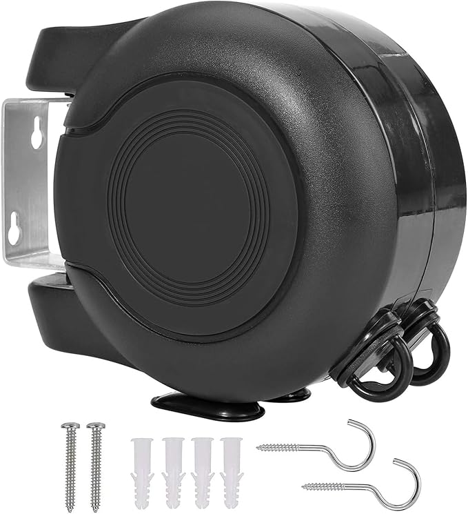 Retractable Double Clothesline – 49 ft x 2 Heavy Duty Clothes Line by HOXSURY
