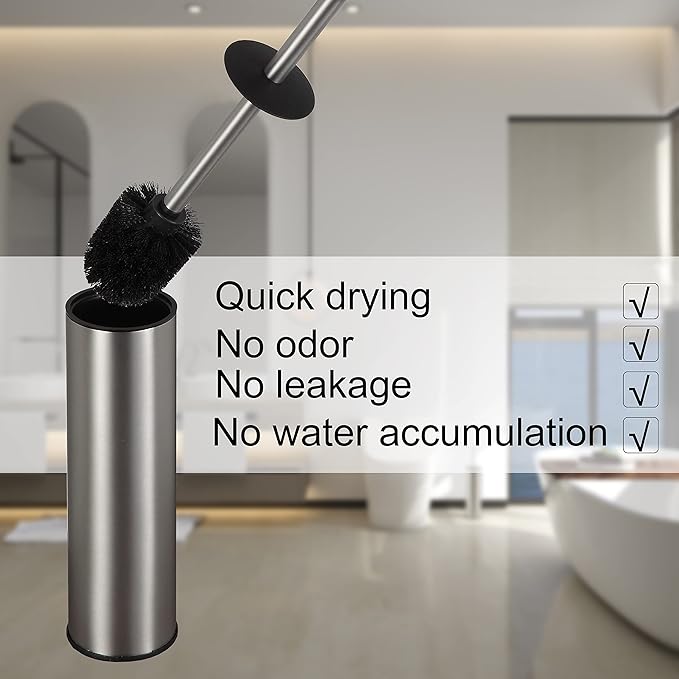 Toilet Brush and Holder, Stainless Steel Toilet Brushes - Image 4