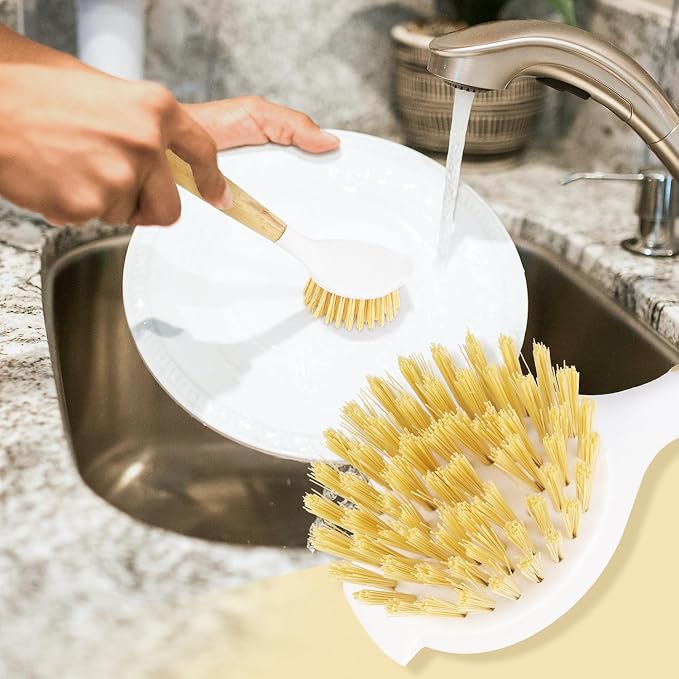 2 Pack Kitchen Scrub Brushes for Cleaning Dish Brush - Image 6