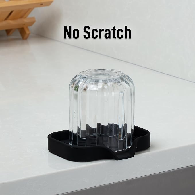 Zulay Kitchen Small Silicone Sponge Holder – Space-Saving Sink Organizer Tray - Image 7