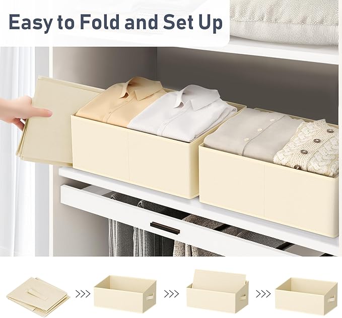 DIMJ Large Closet Storage Bins 8 Pack