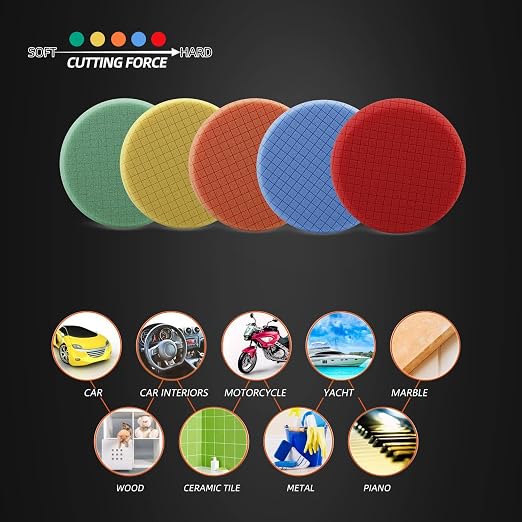 Buffing Polishing Pads, SPTA 5Pc 3.5 Inch Face - Image 9
